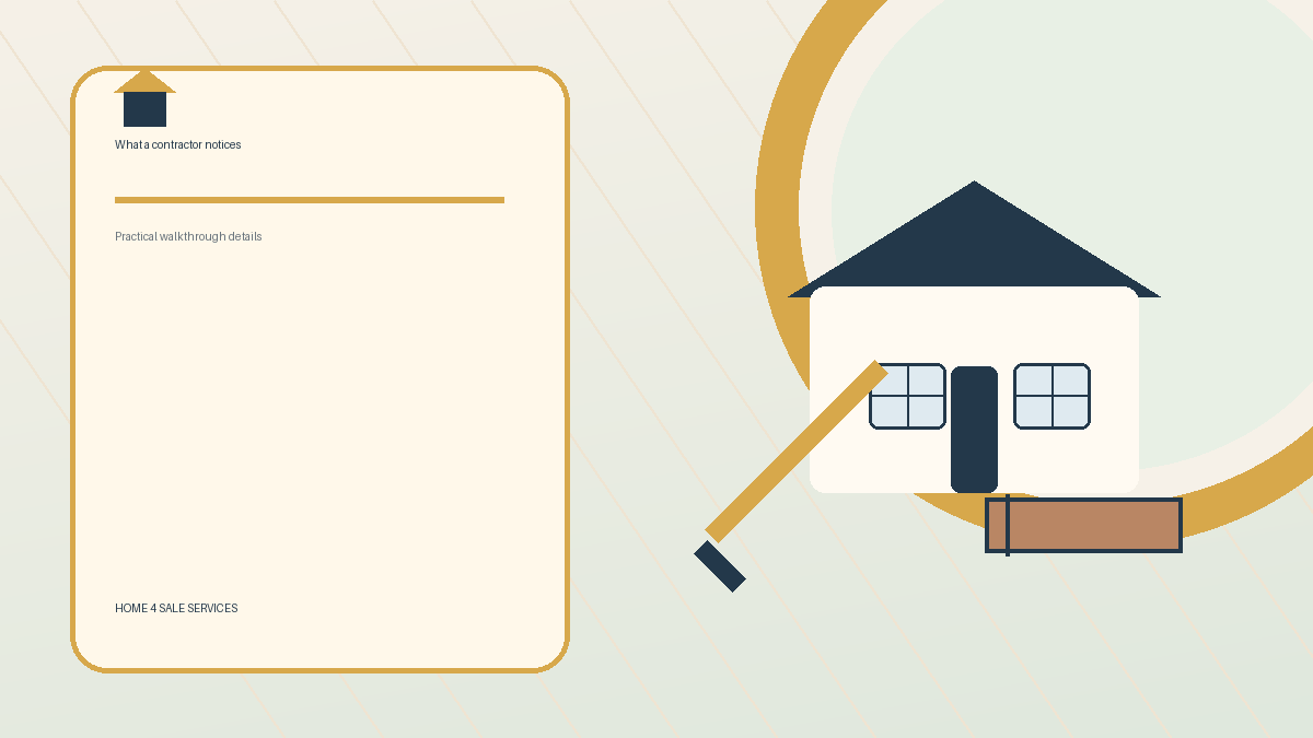 What a Contractor Notices During a Home Walkthrough That Sellers Often Miss illustration for Home 4 Sale Services pre-listing guide